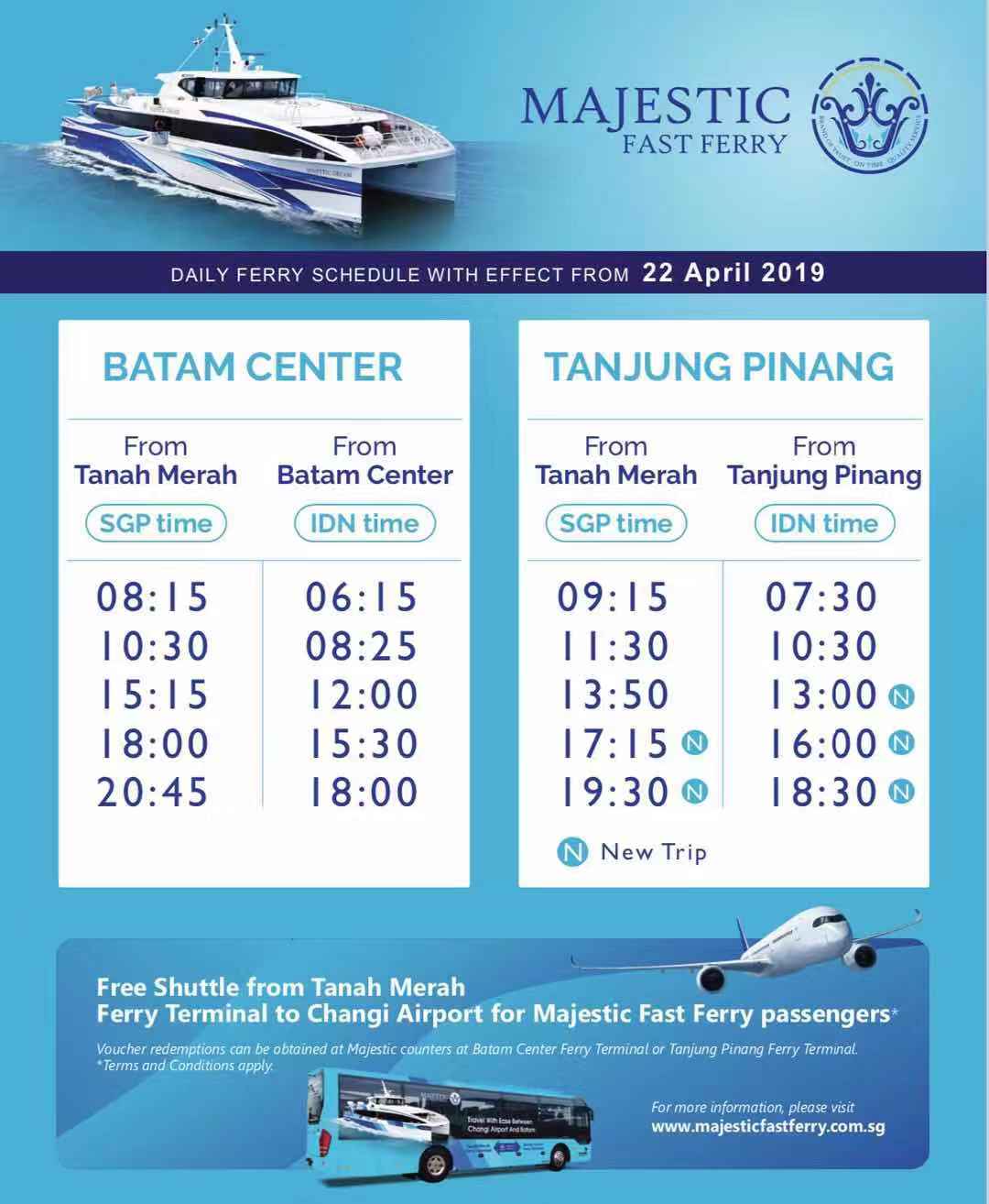 Majestic Fast SingaporeBatam RoundTrip Ferry Ticket