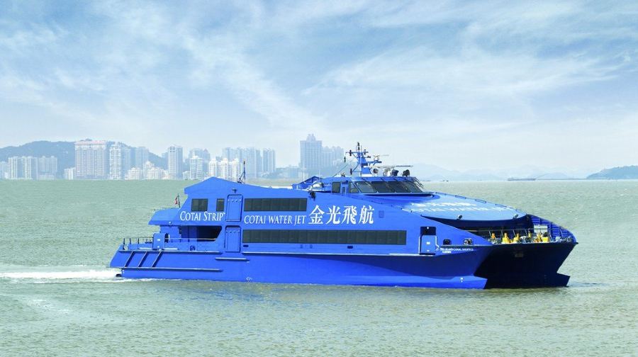 【雙人同行優惠】 【官方出票】Cotai Water Jet 金光飛航單程船票（香港上環 至 澳門氹仔）