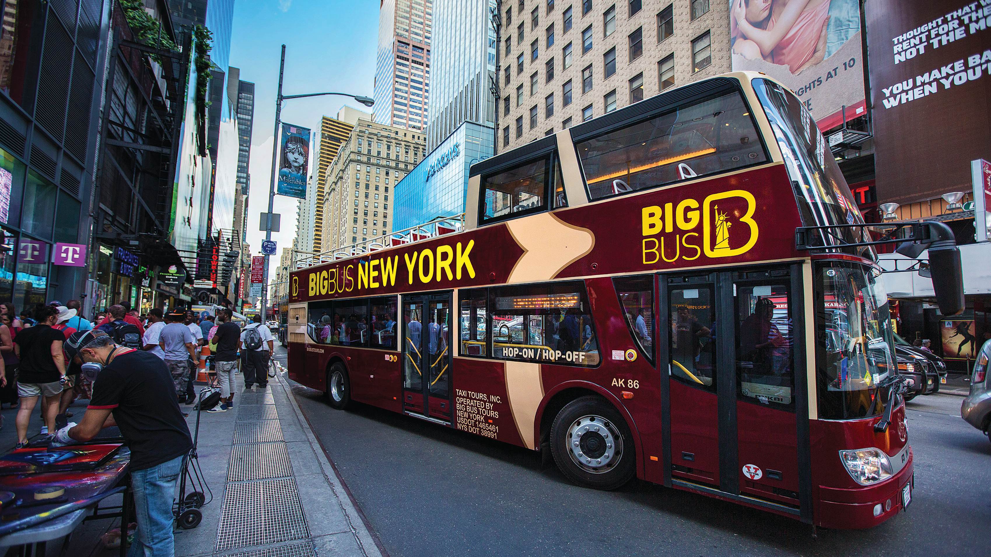 アメリカ ビッグ・バス・ツアー・ニューヨーク乗車 Eチケット 予約（即日発券）