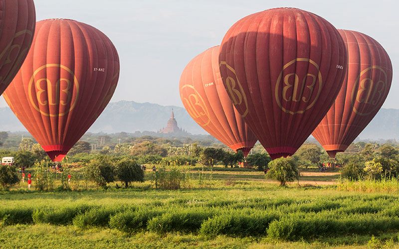 Balloons over Bagan