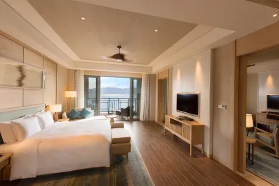 Hilton Yuxi Fuxian Lake Suite deluxe, 1 dormitorio, con vistas al lago
