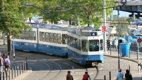 Bahnhofstrasse + St. Peter's Church +******World Football Museum + Lindenhof Hill