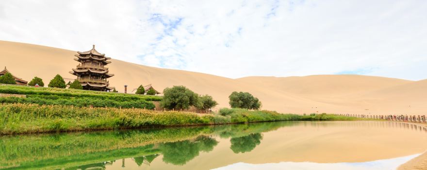 Mingsha Mountain And Crescent Spring