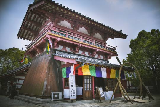 One-day tour of Shitennoji Temple + Tsutenkaku Tower + Shinsekai Hondori Shopping Street + Osaka Castle Park + HEP FIVE Ferris Wheel in Osaka, Japan