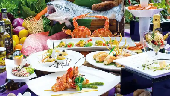 Voucher Makanan Restoran Buffet Harimau Putih di Guangzhou Chimelong Hotel Sarapan/Tengahari/Makan Malam di Restoran Buffet Harimau Putih