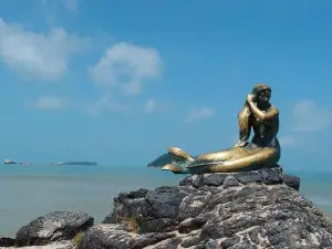 Golden Mermaid Sculpture