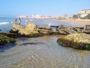 Beach Black Stones